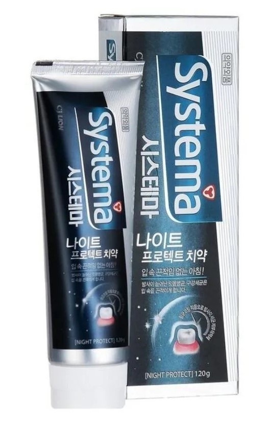Зубная паста глубокой чистки Dentor Systema - защита в ночное время, CJ Lion 120 г