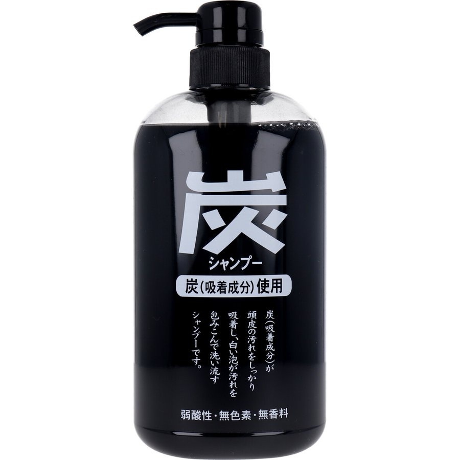 Шампунь для волос с древесным углем Charcoal Shampoo, JUNLOVE 600 мл