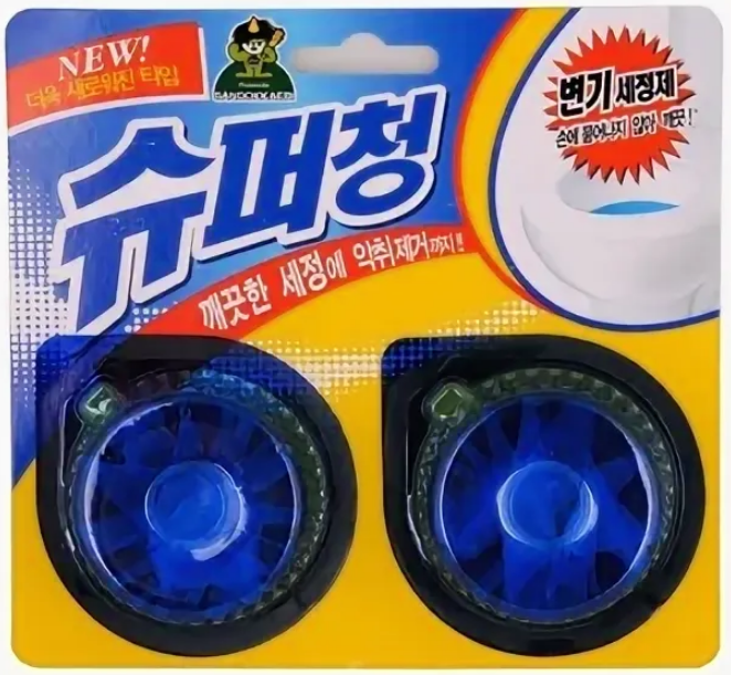 Очиститель для унитаза Super Chang, SANDOKKAEBI  2 шт. по 40 г
