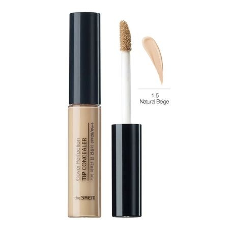 Консилер для маскировки недостатков (New) Cover Perfection Tip Concealer 1.5 Natural (Medium) Beige, SAEM 6,5 г