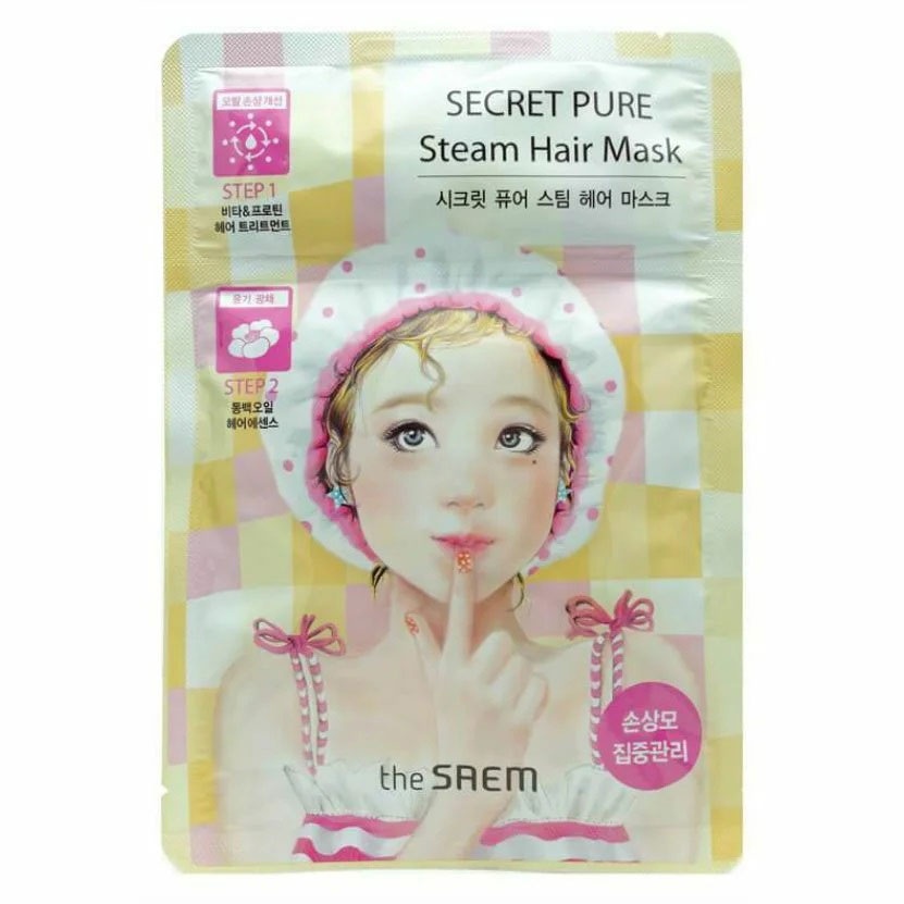 Маска паровая для поврежденных волос Secret Pure Steam Hair Mask, SAEM   15 г