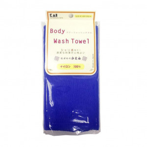 Японская мочалка для тела жесткая (синяя) Body Wash Towel, KAI