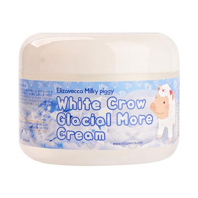 Крем для лица воздушный Milky Piggy White Crow Glacial More cream, ELIZAVECCA 100 г