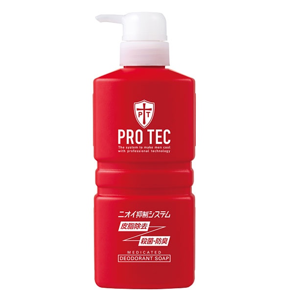 Мужское дезодорирующее жидкое мыло для тела с ментолом PRO TEC, LION 420 мл