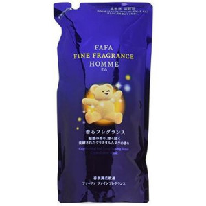 Антистатический кондиционер для белья с ароматом чая с бергамотом FaFa Fine Fragrance Homme, Nissan 500 мл (запаска)