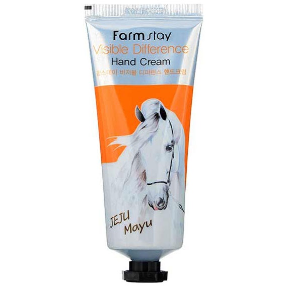 Крем для рук с лошадиным маслом Visible Difference Hand Cream Horse Oil, FARMSTAY 100 мл