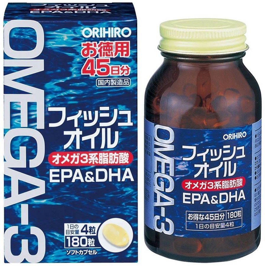 Японский БАД Омега-3, Orihiro 180 таблеток (на 45 дней)