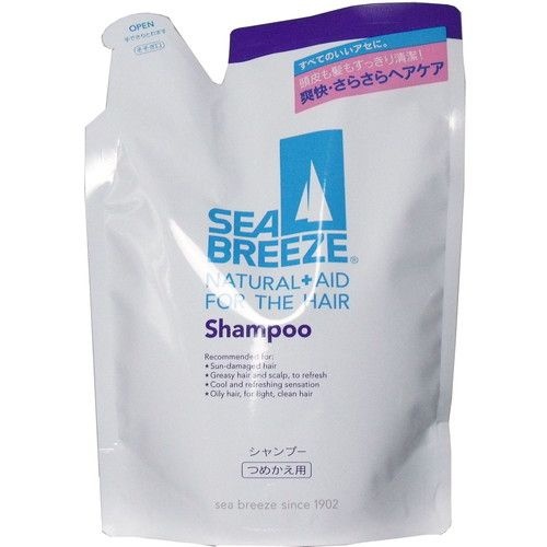 Шампунь для жирной кожи головы и всех типов волос Sea Breeze, SHISEIDO 400 мл (запаска)