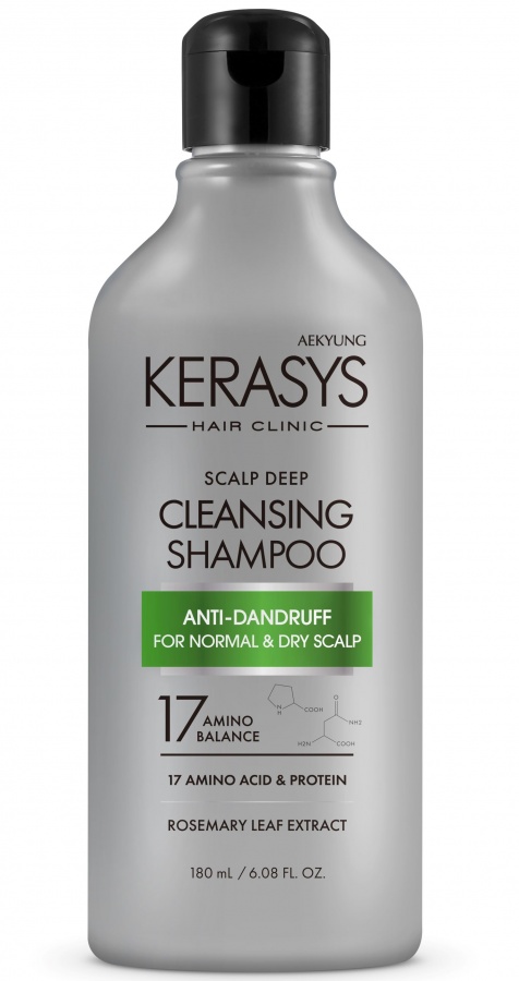 Шампунь для лечения волос Освежающий (уход за сухой и нормальной кожей головы), KERASYS   180 мл