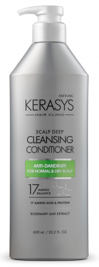 Кондиционер для лечения волос Освежающий уход за сухой и нормальной кожей головы KERASYS 600 мл