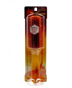 Массажная щетка для увлажнения и придания блеска волосам с мёдом и маточным молочком пчёл Honey Brush, VESS