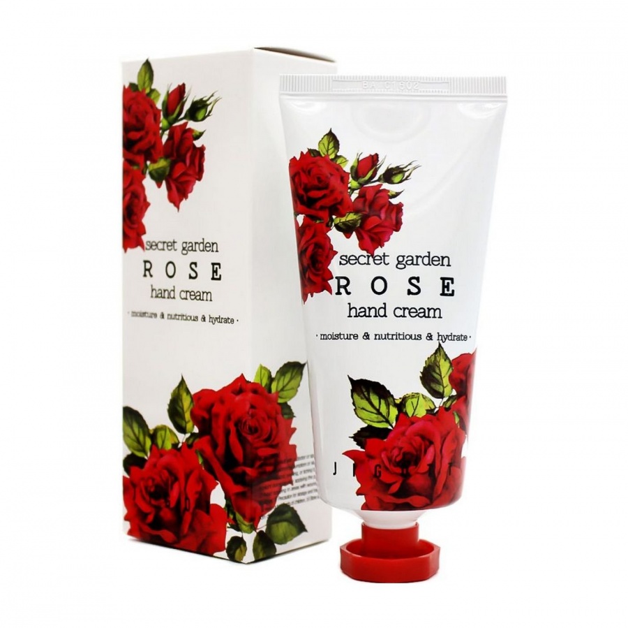 Крем для рук Садовая роза, SECRET GARDEN ROSE HAND CREAM, Jigott, 100 мл