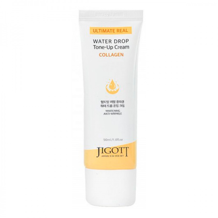 Тонизирующий крем для лица с коллагеном, Ultimate Real Collagen Water Drop Tone Up Cream, Jigott, 50 мл 