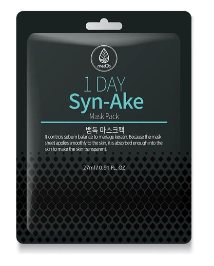 Тканевая маска с экстрактом змеиного яда, 1 Day Syn-Ake Mask Pack, Med B, 27 мл 