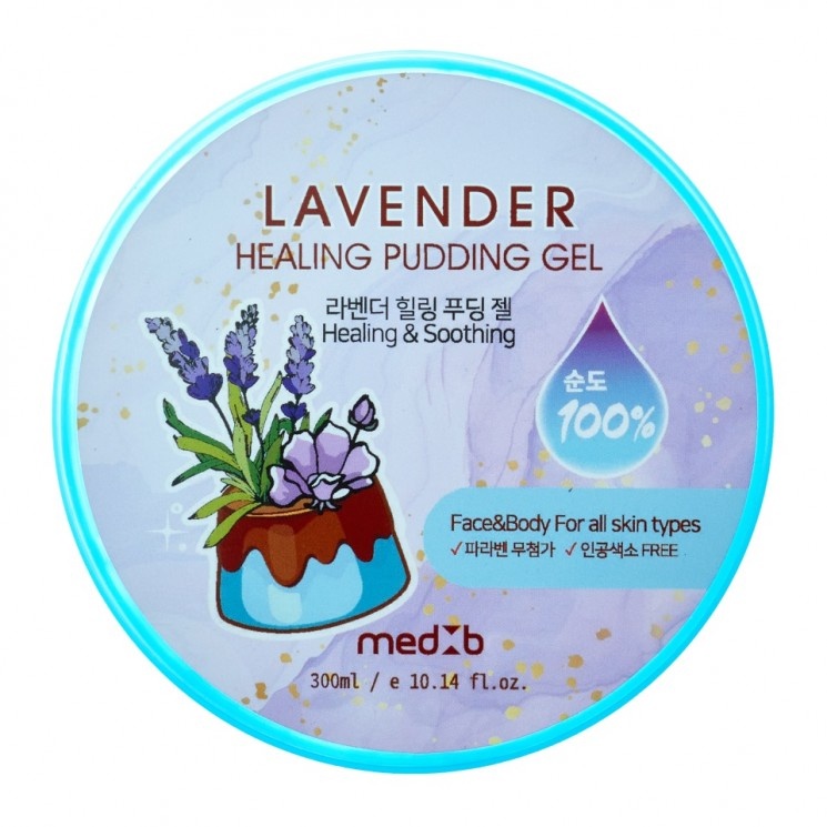 Универсальный заживляющий гель с экстрактом лаванды, Lavender Healing Pudding Gel, Med B, 300 мл