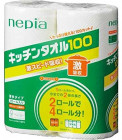 Кухонные бумажные полотенца NEPIA 100 перфорированных листов (2 рулона) Кухонные бумажные полотенца NEPIA 100 перфорированных листов (2 рулона)