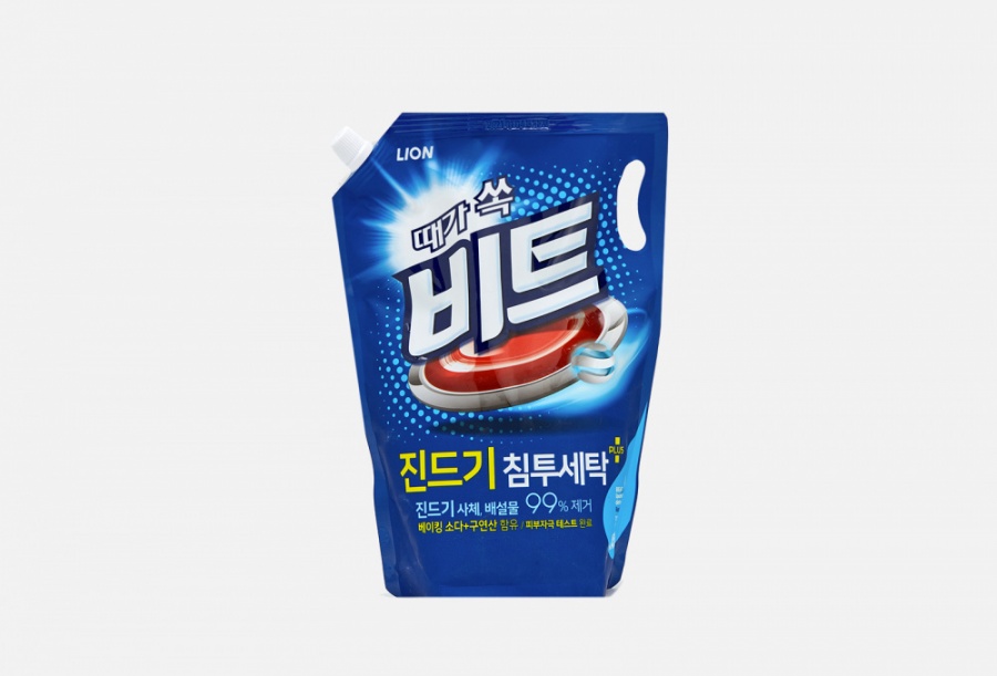 Жидкое средство для ручной и автоматической стирки Beat, LION 1450 мл (мягкая упаковка)