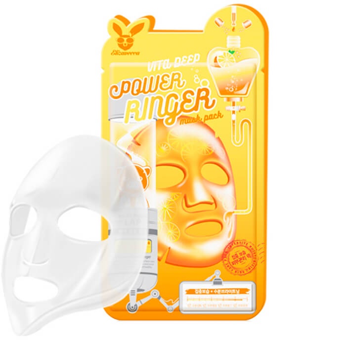 Витаминизированная тканевая маска для повышения упругости кожи лица Vita Deep Power Ringer Mask Pack, ELIZAVECCA   23 мл