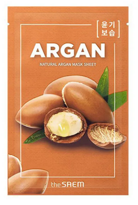 Маска тканевая с экстрактом арганы Natural Argan Mask Sheet, THE SAEM   21 мл