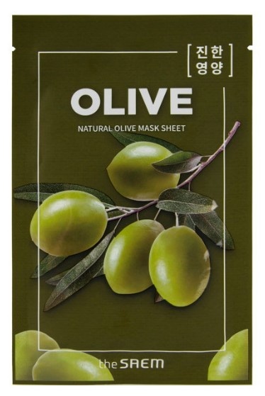 Маска тканевая с экстрактом оливы Natural Olive Mask Sheet, THE SAEM  21 мл