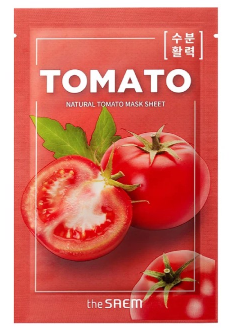 Маска тканевая с экстрактом томата Natural Tomato Mask Sheet, THE SAEM   21 мл