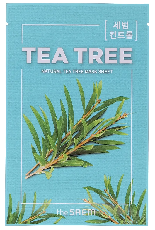 Маска тканевая с экстрактом чайного дерева Natural Tea Tree Mask Sheet, THE SAEM 21 мл