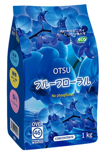 Концентрированный стиральный порошок с ароматом Цветочный сад, OTSU 1000 г (мягкая упаковка)