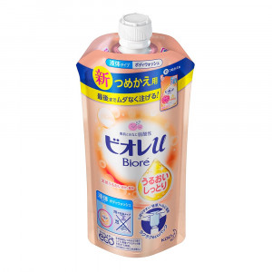 Мягкое пенное мыло для всей семьи с увлажняющим эффектом, фруктово-цветочный аромат Biore U, KAO 340 мл (запасной блок)