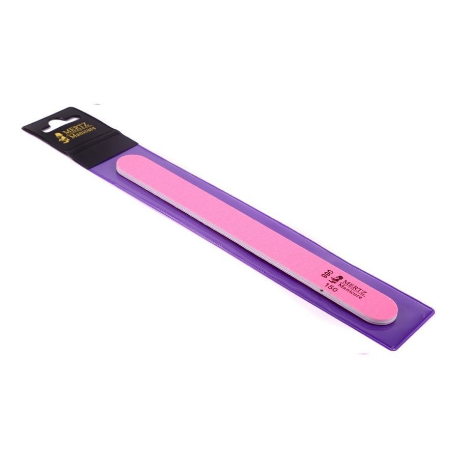  Пилка для ногтей цветная 990, 150 грит, малиновый, Mertz