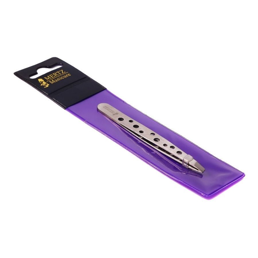 Пинцет косметический скошенный 228-RF, 10 см, Mertz 