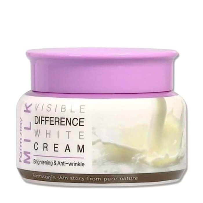 Осветляющий крем для лица с экстрактом молока Visible Difference Moisture Cream (Milk), Farmstay 100 мл