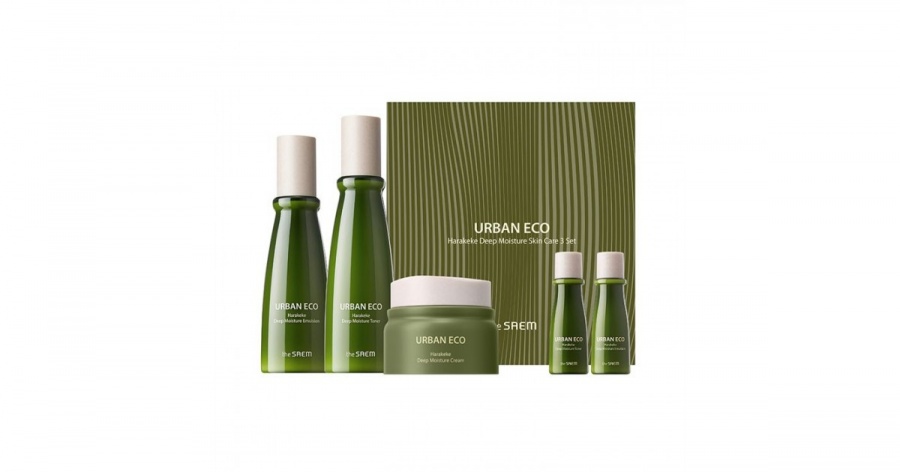 Набор косметических средств Urban Eco, Harakeke Skin Care 3 Set, Saem (150 мл*130 мл*50 мл*31 мл*2)