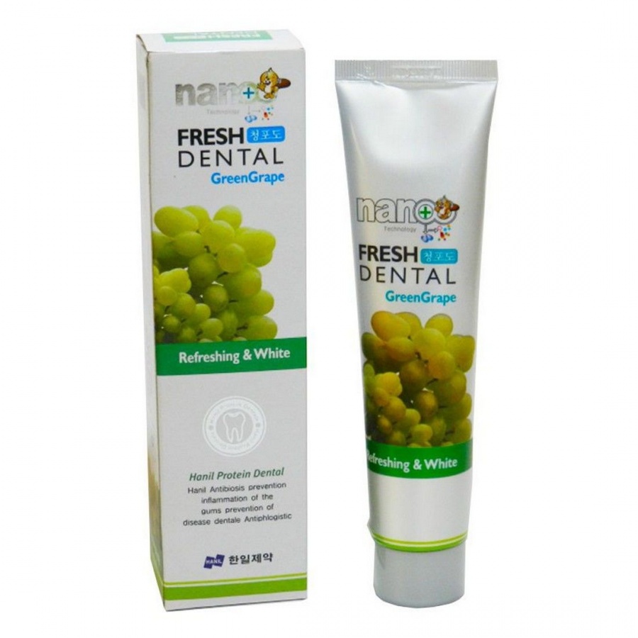 Зубная паста c экстрактом зеленого винограда Nano Fresh Dental Green Grape Toothpaste, Hanil 160 мл