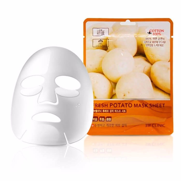 Маска тканевая с экстрактом картофеля FRESH POTATO MASK SHEET, 3W Clinic, 23 мл