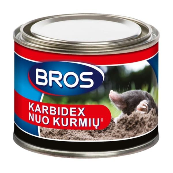 Средство репеллентное от кротов и грызунов Karbidex, Bros 500 г