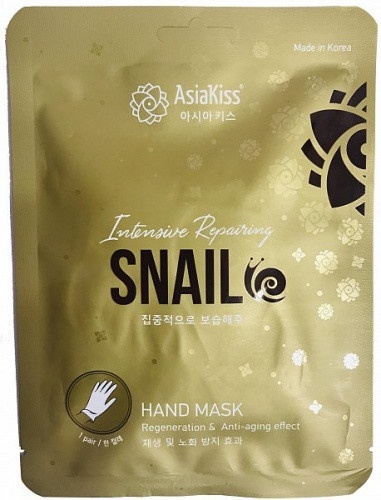 Интенсивно-увлажняющие маски-перчатки для рук с экстрактом слизи улитки, AsiaKiss 1 пара