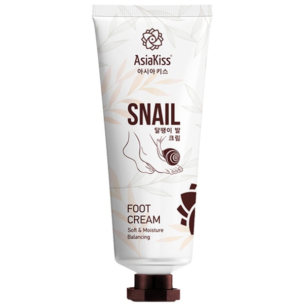 Крем для ног с экстрактом слизи улитки Snail Foot Cream, AsiaKiss 100 мл