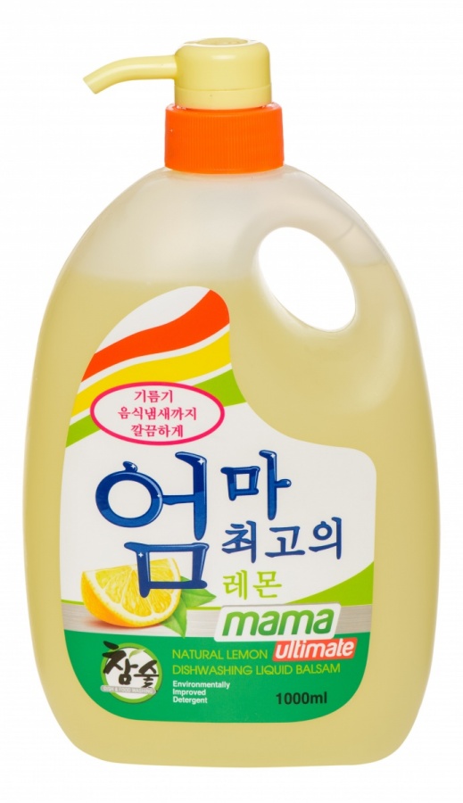 Бальзам для мытья посуды и детских принадлежностей с ароматом натурального лимона Natural Lemon, Mama Ultimate 1000 мл