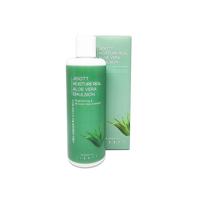 Эмульсия увлажняющая с алоэ Moisture Real Aloe Vera Emulsion,  Jigott, 300 мл