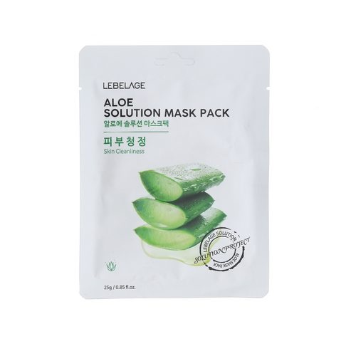 Маска тканевая ALOE SOLUTION MASK, LEBELAGE,  23 г