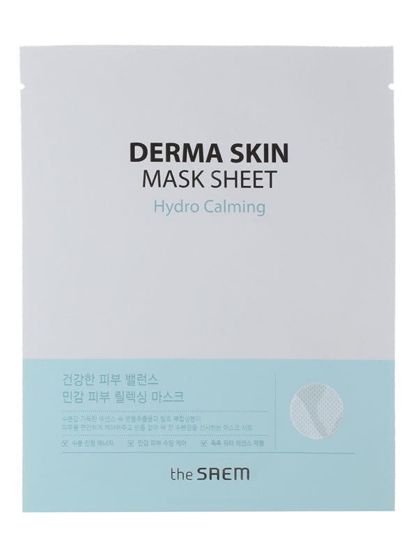 Маска на тканевой основе Derma Skin Mask Sheet - Hydro Calming, THE SAEM, 28 мл