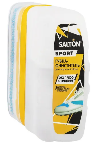 Губка-очиститель экспресс для спортивной обуви из кожи и текстиля Бесцветная Sport, Salton 75 мл