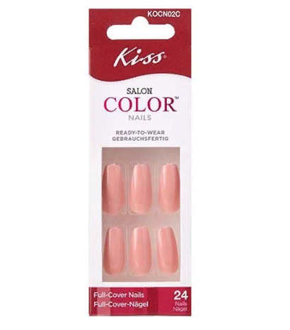 Набор накладных ногтей без клея, средняя длина, Карамелька 24 шт Color Nails Fake Smile KOCN02C, Kiss 