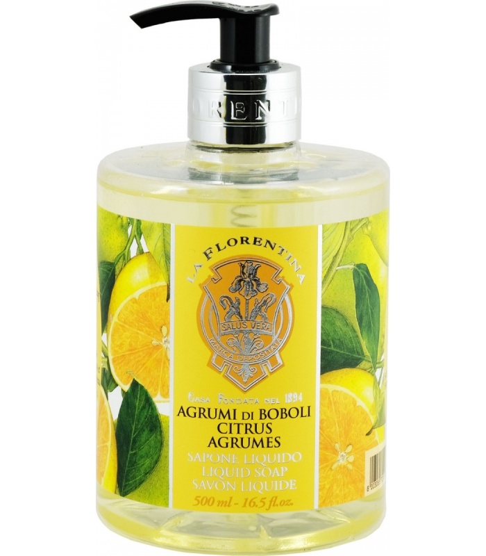 Жидкое мыло с оливковым маслом и экстрактом апельсина Liquid Soap Boboli Citrus, La Florentina 500 мл