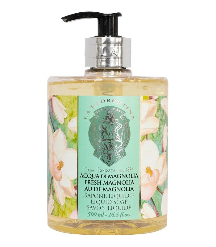 Жидкое мыло с оливковым маслом и экстрактом магнолии Liquid Soap Fresh Magnolia, La Florentina 500 мл