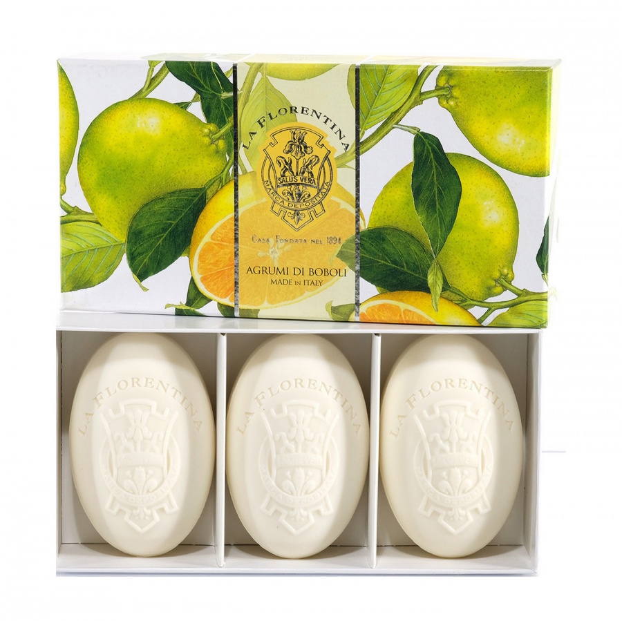 Набор мыла для рук с экстрактом Цитруса Hand Soap Set Boboli Citrus, La Florentina 3 шт по 150 г