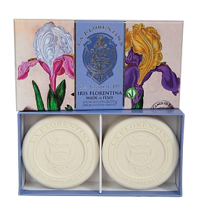 Набор фигурного мыла с маслом ши, оливковым маслом и экстрактом Флорентийского ириса Sculpted Soap Set Iris Florentina, La Florentina 2 шт по 115 г