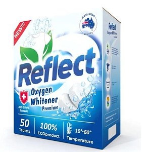 Кислородный отбеливатель экологичный Reflect Oxygen Whitener Premium 50 таблеток, Neon 1000 г