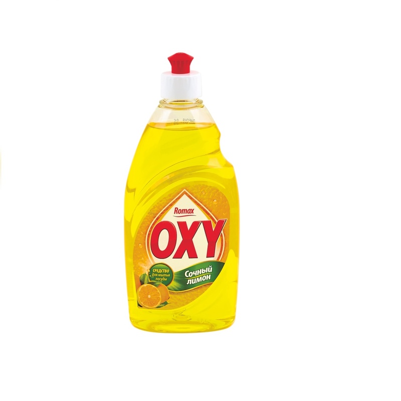 Средство для мытья посуды Сочный лимон OXY, Romax 450 г