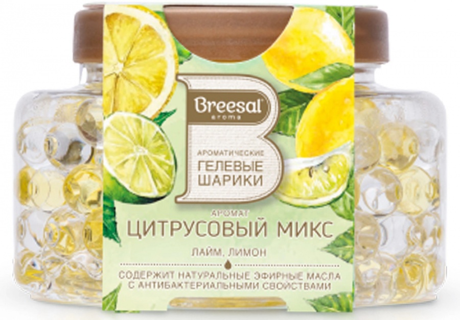 Гелевые шарики Fresh Drops Цитрусовый микс Лайм и Лимон, Breesal 160 г